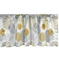 thumbnail image 1 of Ambesonne Oriental Window Valance, Abstract Geometric Flowers Zebra Prints Circles Palm Leaves, Curtain Valance for Kitchen Bedroom Decor with Rod Pocket, 54" X 12", Earth Yellow Pale Grey, 1 of 3