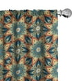 thumbnail image 1 of Ambesonne Ottoman Curtains, Ornate Floral Vintage, Pair of 28"x63", Multicolor, 1 of 5