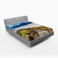 thumbnail image 1 of Ambesonne Outdoor Fitted Sheet, Mountain Valley Road, Queen Size, Multicolor, 1 of 2