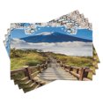 thumbnail image 1 of Ambesonne Outdoor Place Mats Set of 4, Mountain Valley Road, Standard Size, Multicolor, 1 of 6