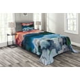 thumbnail image 1 of Ambesonne Outdoor Quilted Bedspread Set 2 Pcs, National Park Slovakia, Twin Size, Multicolor, 1 of 3