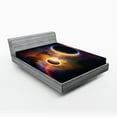 thumbnail image 1 of Ambesonne Outer Space Fitted Sheet, Planet Earth Stars, Full Size, Multicolor, 1 of 2