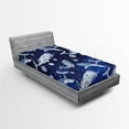 thumbnail image 1 of Ambesonne Outer Space Fitted Sheet, Whale Planet Cosmos, Twin XL Size, Navy Purple Grey, 1 of 2
