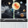 thumbnail image 1 of Ambesonne Outer Space Kitchen Curtains, Solar System Planets, 55"x39", Multicolor, 1 of 2