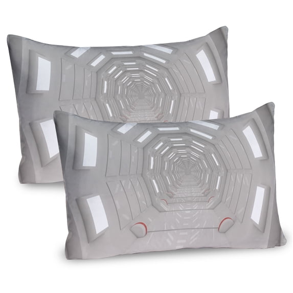 Ambesonne Outer Space Pillow Sham 2 Pack, Galaxy Astronaut, 30"x20", Warm Taupe