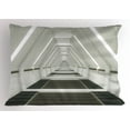thumbnail image 1 of Ambesonne Outer Space Pillow Sham, Science Fiction, 36" X 20", Army Green Pale Grey, 1 of 2