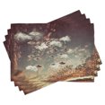 thumbnail image 1 of Ambesonne Outer Space Place Mats Set of 4, UFOs in Cloudy Sky, Standard Size, Multicolor, 1 of 6