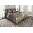 thumbnail image 1 of Ambesonne Outer Space Quilted Bedspread Set 3 Pcs, UFOs in Cloudy Sky, King Size, Multicolor, 1 of 3