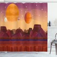 thumbnail image 1 of Ambesonne Outer Space Shower Curtain, Planetary Graphic, 69"Wx75"L, Dried Rose Marigold, 1 of 3