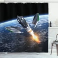 thumbnail image 1 of Ambesonne Outer Space Shower Curtain, Spacecraft Cosmos, 69"Wx70"L, Black Grey Blue, 1 of 5