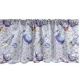 thumbnail image 1 of Ambesonne Outer Space Window Valance, Rockets and Planets Art, 54" X 18", Pastel Purple Multicolor, 1 of 3
