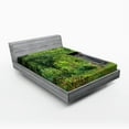 thumbnail image 1 of Ambesonne Outhouse Fitted Sheet, Cottage Forest, Full Size, Fern Green and Brown, 1 of 2