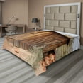thumbnail image 1 of Ambesonne Outhouse Flat Sheet, Olive Trees, Queen Size, Dark Green Caramel, 1 of 1