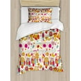 thumbnail image 1 of Ambesonne Owl Duvet Cover Set, Sixties Style Abstract Bird, Twin, Multicolor, 1 of 3