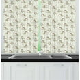 thumbnail image 1 of Ambesonne Owl Kitchen Curtains, Birds Sitting on the Branches, 55"x39", Multicolor, 1 of 2