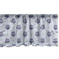 thumbnail image 1 of Ambesonne Owl Print Window Valance, Continuous Abstract Print of Pastel Night Birds Funny Pattern, Curtain Valance for Kitchen Bedroom Decor with Rod Pocket, 54" X 18", Indigo Purpleblue, 1 of 2