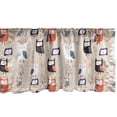 thumbnail image 1 of Ambesonne Owl Print Window Valance, Funny Birds Outline Trees, 54" X 18", Pale Peach Multicolor, 1 of 3