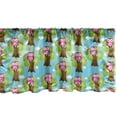 thumbnail image 1 of Ambesonne Owl Print Window Valance, Repetitive Modern Cartoon of Trees Night Birds, Curtain Valance for Kitchen Bedroom Decor with Rod Pocket, 54" X 18", Multicolor, 1 of 2
