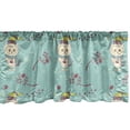 thumbnail image 1 of Ambesonne Owl Print Window Valance, Winter Bird in Snow, 54" X 18", Seafoam Multicolor, 1 of 3