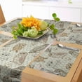 thumbnail image 1 of Ambesonne Owl Table Runner & Placemats, Sketch Cat Looking Birds, Placemat 4 pcs + Runner 12"x90", Brown Reseda Green, 1 of 2