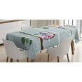 thumbnail image 1 of Ambesonne Owl Tablecloth Rectangular Table Cover, Christmas Family on Tree, 60"x84", Multicolor, 1 of 3
