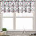 thumbnail image 1 of Ambesonne Owl Valance Pack of 2, Flower Eyes Positive Mood, 42"X12", Turquoise Pink, 1 of 3