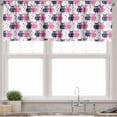 thumbnail image 1 of Ambesonne Owl Valance Pack of 2, Valentines Animals Lovebirds, 54"X18", Navy Blue Pink and White, 1 of 5
