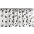 thumbnail image 1 of Ambesonne Owl Window Valance, Birds Glasses Funny Pattern, 42" x 18", Charcoal Grey White, 1 of 2