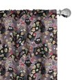 thumbnail image 1 of Ambesonne Owls Curtains, Crazy Birds Tasty Cupcakes, Pair of 28"x63", Multicolor, 1 of 5
