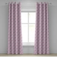 thumbnail image 1 of Ambesonne Owls Grommet Curtain, Sleeping Birds Moon Stars, 50" x 120", Pink Lavender, 1 of 6