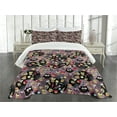 thumbnail image 1 of Ambesonne Owls Quilted Bedspread Set 3 Pcs, Crazy Birds Tasty Cupcakes, Queen Size, Multicolor, 1 of 3