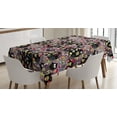 thumbnail image 1 of Ambesonne Owls Tablecloth Rectangular Table Cover, Crazy Birds Tasty Cupcakes, 60"x90", Multicolor, 1 of 4