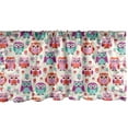 thumbnail image 1 of Ambesonne Owls Window Valance, Happy Modern, 54" X 18", Orange Fuchsia Seafoam, 1 of 3