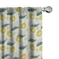 thumbnail image 1 of Ambesonne Paint Window Curtains, Abstract Grungy Pattern Art, Each 28" W x 95" L, Earth Yellow Grey Teal, 1 of 4
