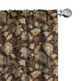 thumbnail image 1 of Ambesonne Paisley Window Curtains, Earthy Tone Blossoms Motifs, Each 28" W x 84" L, Brown Salmon Seafoam, 1 of 3