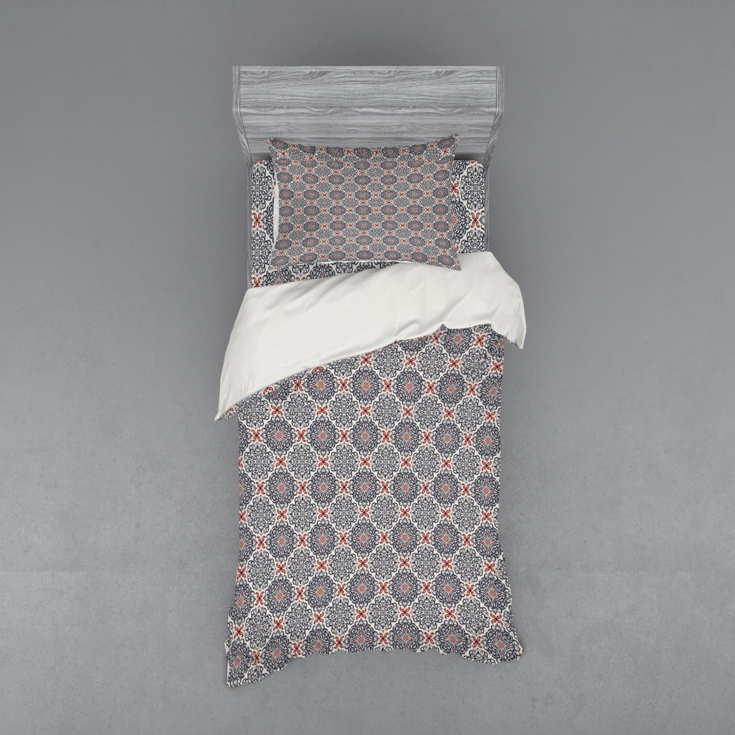 Twin XL Multicolor Boho Floral Duvet Cover Set