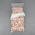 thumbnail image 1 of Ambesonne Paisley Bedding Set 3 Pcs, Style Rose Motif, Twin XL, Pale Pink Red, 1 of 2