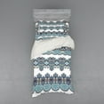 thumbnail image 1 of Ambesonne Paisley Bedding Set 3 Pcs, Triplet Design with Stripes, Twin XL, Blue and White, 1 of 2