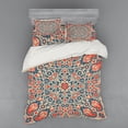 thumbnail image 1 of Ambesonne Paisley Bedding Set 4 Pcs, Cultural Folk Persian, Queen, Night Blue Orange Tan, 1 of 2