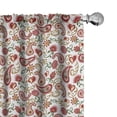 thumbnail image 1 of Ambesonne Paisley Curtains, Style Rose Motif, Pair of 28"x95", Pale Pink Red, 1 of 5