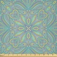 thumbnail image 1 of Ambesonne Paisley Fabric by the Yard Microfiber, Colorful Small Circles Art, 1 Yard, Dark Seafoam and Pale Orange, 1 of 2