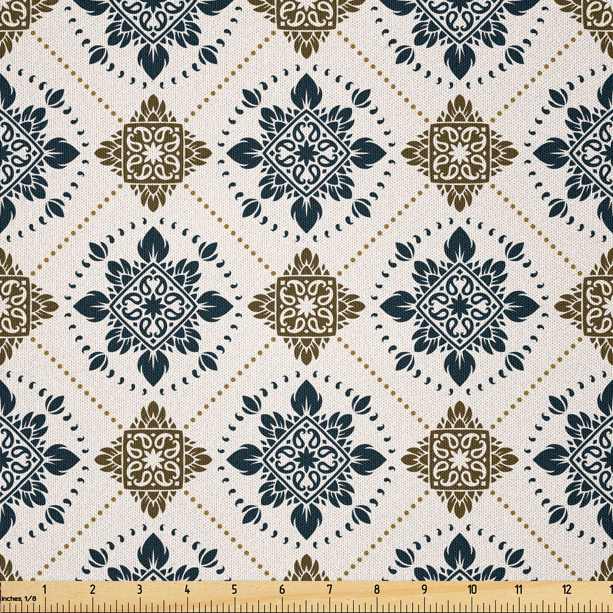 Ambesonne Paisley Fabric by the Yard Microfiber, Vintage Patterns, 2 ...