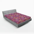 thumbnail image 1 of Ambesonne Paisley Fitted Sheet, Flowers and Sun, Queen Size, Multicolor, 1 of 3