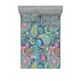 thumbnail image 1 of Ambesonne Paisley Fitted Sheet & Pillow Sham Set, Bohem Colorful, Full, Multicolor, 1 of 2
