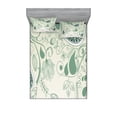 thumbnail image 1 of Ambesonne Paisley Fitted Sheet & Pillow Sham Set, Floral Vintage Patterns, Full, Laurel Green, 1 of 2