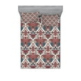 thumbnail image 1 of Ambesonne Paisley Fitted Sheet & Pillow Sham Set, Oriental Persian, Queen, Dried Rose Mauve, 1 of 2