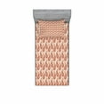thumbnail image 1 of Ambesonne Paisley Fitted Sheet & Pillow Sham Set, Persian Style Pattern, Twin, Pale Orange Pale Peach, 1 of 2