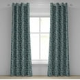thumbnail image 1 of Ambesonne Paisley Grommet Curtain, Persian Curved Tip Motif, 50" x 108", Dark Blue Beige, 1 of 6
