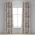 thumbnail image 1 of Ambesonne Paisley Grommet Curtain, Soft Oriental Floral Design, 50"x96", Warm Taupe and Pale Coffee, 1 of 1