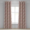 thumbnail image 1 of Ambesonne Paisley Grommet Curtain, Style Rose Motif, 50" x 72", Pale Pink Red, 1 of 6